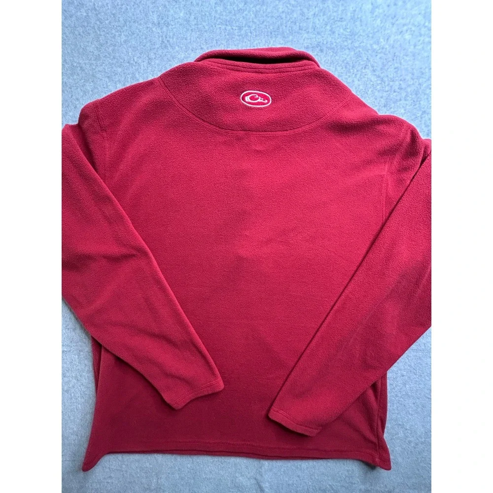 Drake Waterfowl Arkansas Razorbacks Fleece Quarter Zip Pullover Red Mens XL